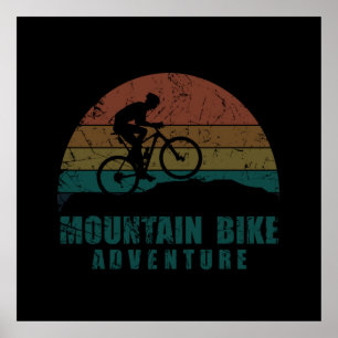Vintage MTB-Abenteuer - Mountainbiking Poster