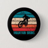 Vintage-MTB-Downhill-Mountainbiking Button (Vorderseite)