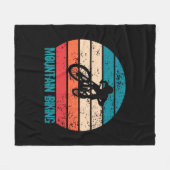 Vintage-MTB-Downhill-Mountainbiking Fleecedecke (Vorderseite (Horizontal))
