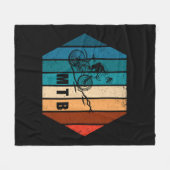 Vintage-MTB-Downhill-Mountainbiking Fleecedecke (Vorderseite (Horizontal))