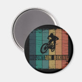 Vintage-MTB-Downhill-Mountainbiking Magnet (Vorderseite/Rückseite)