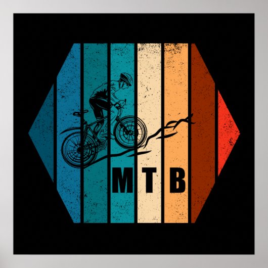 Vintage-MTB-Downhill-Mountainbiking Poster (Vorne)