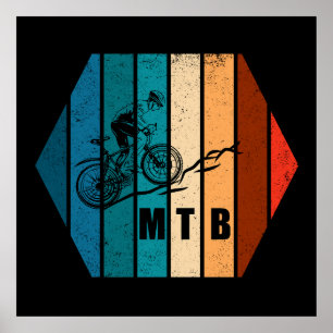 Vintage-MTB-Downhill-Mountainbiking Poster