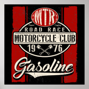 Vintage MTR Road Race Motorradclub 1976 Poster