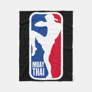 Vintage Muay Thai Kämpfer Mma Straßenkampf Kickbox Fleecedecke