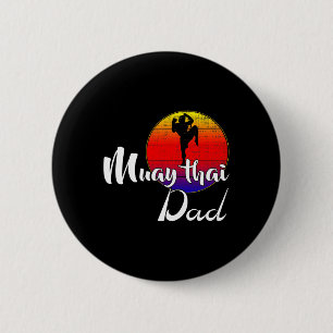 Vintage Muay Thai Papa Retro Sonnenuntergang Lusti Button