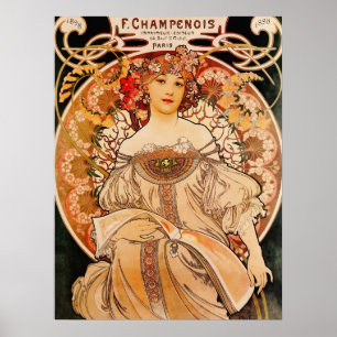 Vintage Mucha Art Nouveau Poster