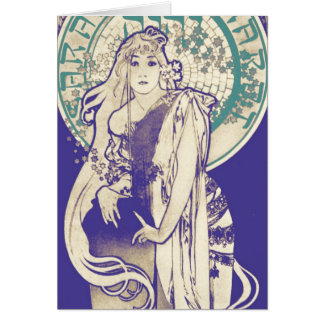 Vintage Mucha Art Nouveau Theater Frau Bernhardt