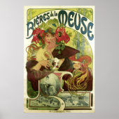 Vintage Mucha-Bierwerbung Poster (Vorne)