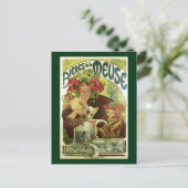 Vintage Mucha-Bierwerbung Postkarte (Stehend Vorderseite)