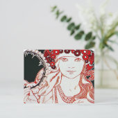 Vintage Mucha Postkarte (Stehend Vorderseite)