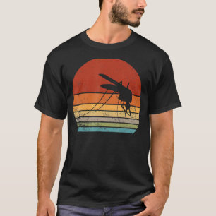 Vintage Mücke Retro Mücke Silhouette Tier T-Shirt