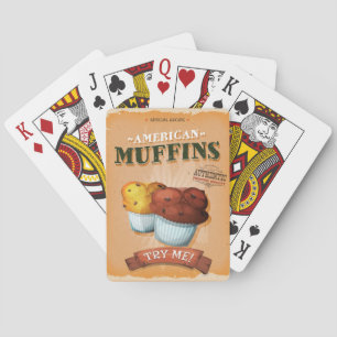 Vintage-Muffin-Werbung Spielkarten