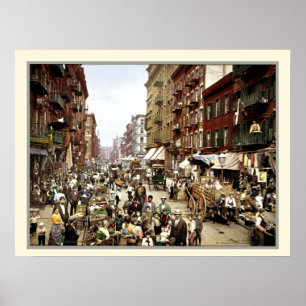 Vintage Mulberry Street New York Farbfoto Poster