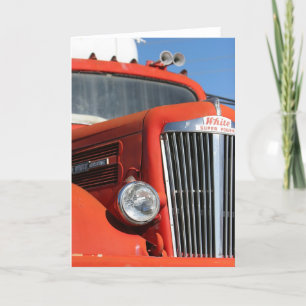 Vintage-Müllwagen-Grußkarte Karte