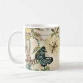 Vintage Multi-Butterfische und Blume Kaffeetasse (Links)