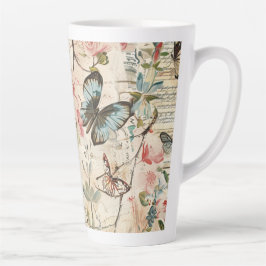Vintage Multi-Butterfische und Blume Milchtasse