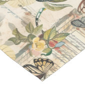 Vintage Multi-Butterfische und Blume Mittelgroßer Tischläufer (Ecke)