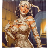 Vintage-Mumie Pin-up Duschvorhang (Vorderseite)