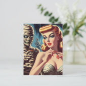 Vintage Mummy Girl Postkarte (Stehend Vorderseite)