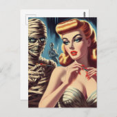 Vintage Mummy Girl Postkarte (Vorne/Hinten)