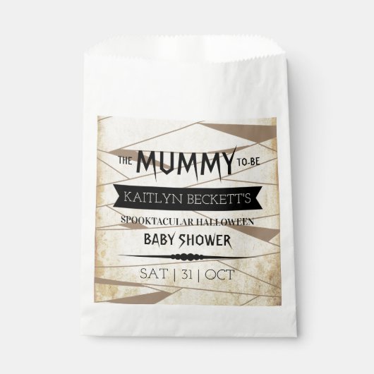 Vintage Mummy | Halloween-Kinderdusche Geschenktütchen (Vorderseite)