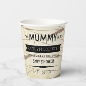 Vintage Mummy | Halloween-Kinderdusche Pappbecher (Rückseite)