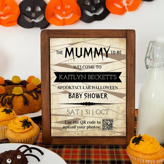 Vintage Mummy | Halloween-Kinderdusche Poster