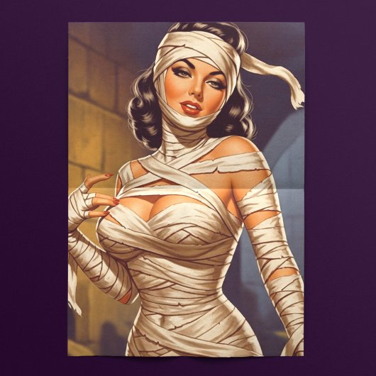 Vintage Mummy Pin-up Seidenpapier