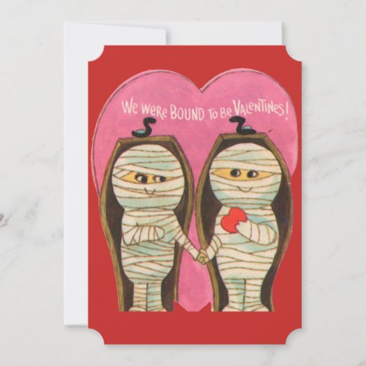 Vintage Mummy Valentines Feiertagskarte (Vorderseite)
