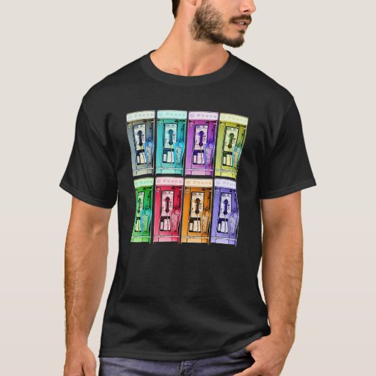 Vintage Münztelefone T-Shirt (Vorderseite)