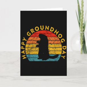 Vintage Murmeltiertag Sonnenuntergang Geschenke Fr Karte