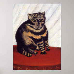 Vintage mürrische Katze Poster