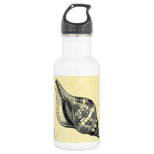 Vintage-Muschel auf Creme Trinkflasche