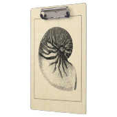 Vintage Muschel Schwarz/Weiß Klemmbrett (Links)