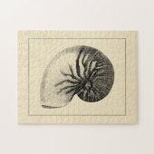 Vintage Muschel Schwarz/Weiß Puzzle (Horizontal)