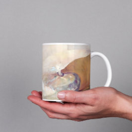 Vintage Muschelmalerei, neutrale Pastelltöne Kaffeetasse