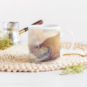 Vintage Muschelmalerei, neutrale Pastelltöne Kaffeetasse