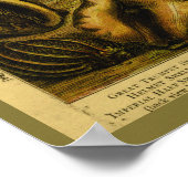 Vintage Muscheln Confiserie Drucken Poster (Ecke)