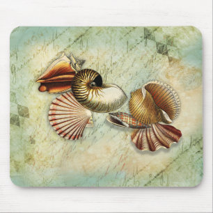 Vintage Muscheln Dekoupage Tissue Paper Mousepad