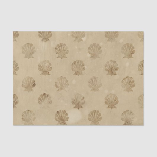 Vintage Muscheln Dekoupage Tissue Paper Seidenpapier (Vorderseite)