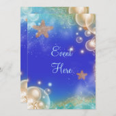 Vintage Muscheln Einladung (Vorne/Hinten)