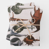 Vintage Muscheln, Meereslebewesen Muscheln Geschenkpapier Set (Beispiel)