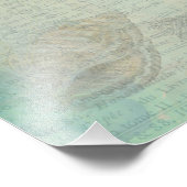 Vintage Muscheln, Starfish und Seepferd Fotodruck (Ecke)