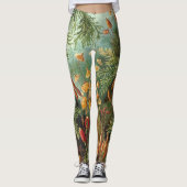 Vintage Muscinae, Moss-Pflanze von Ernst Haeckel Leggings (Vorderseite)