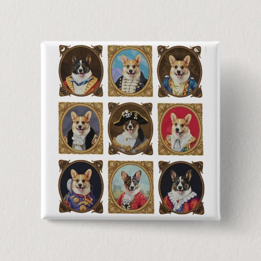 Vintage Museumsmauer, Unglaublich witzig Portraits Button (Vorderseite)