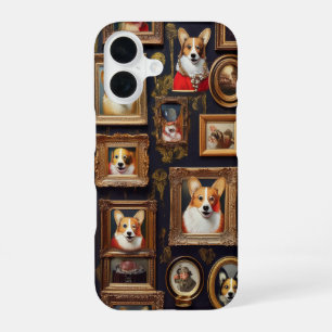 Vintage Museumsmauer, Unglaublich witzig Portraits iPhone 16 Hülle