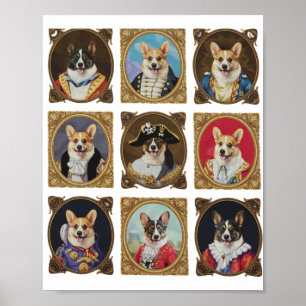 Vintage Museumsmauer, Unglaublich witzig Portraits Poster
