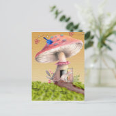 Vintage Mushroom Maus House Grußkarte Postkarte (Stehend Vorderseite)