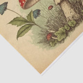 Vintage Mushroom Red Toadstol Decoupage Hütte Seidenpapier (Ausschnitt)